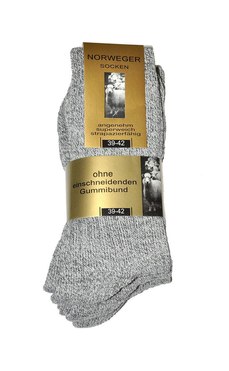 Pánské ponožky WiK Norweger Wolle 8F4312 A3, melanžově šedá 35-38 i384_69905281