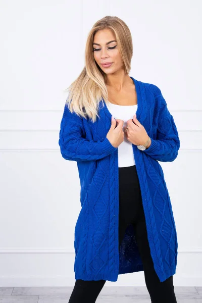 Dámský Cardigan s Kostkovanou Vazbou - K-Fashion