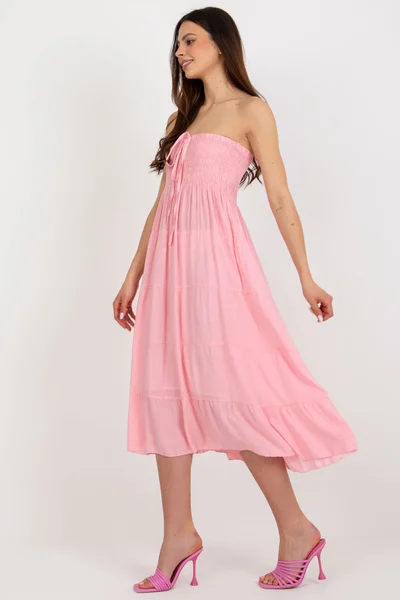 Růžové šaty GL s elegantním střihem od FPrice