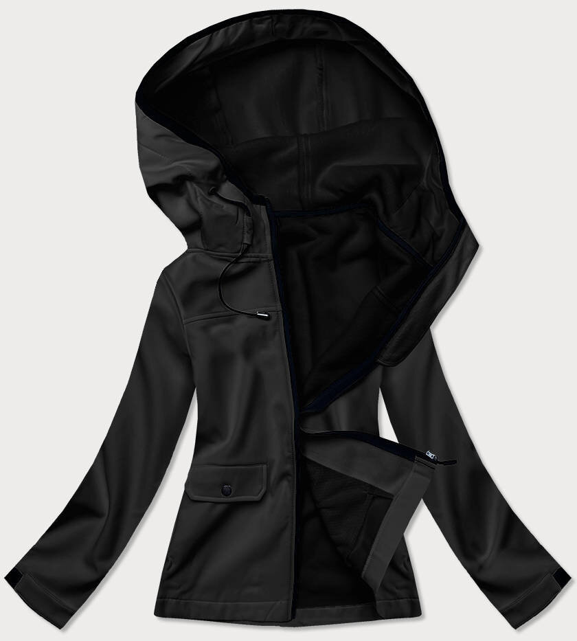 Černá dámská sportovní softshellová bunda 2K7 J.STYLE, odcienie czerni S (36) i392_19258-46