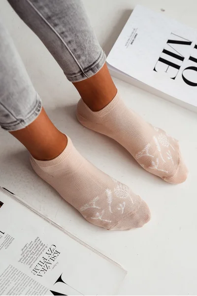 Bílé rostlinné ponožky - Milena