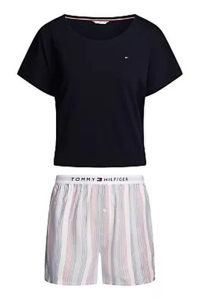 Dámské pyžamo SS PYJ SET WOVEN UW0UW052260U7 - Tommy Hilfiger