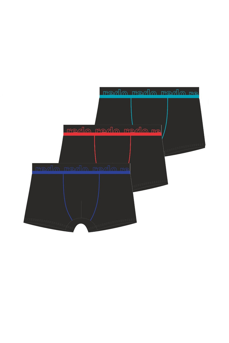 Hladké boxerky pro muže Redo M-5XL, směs barev M i384_44354461