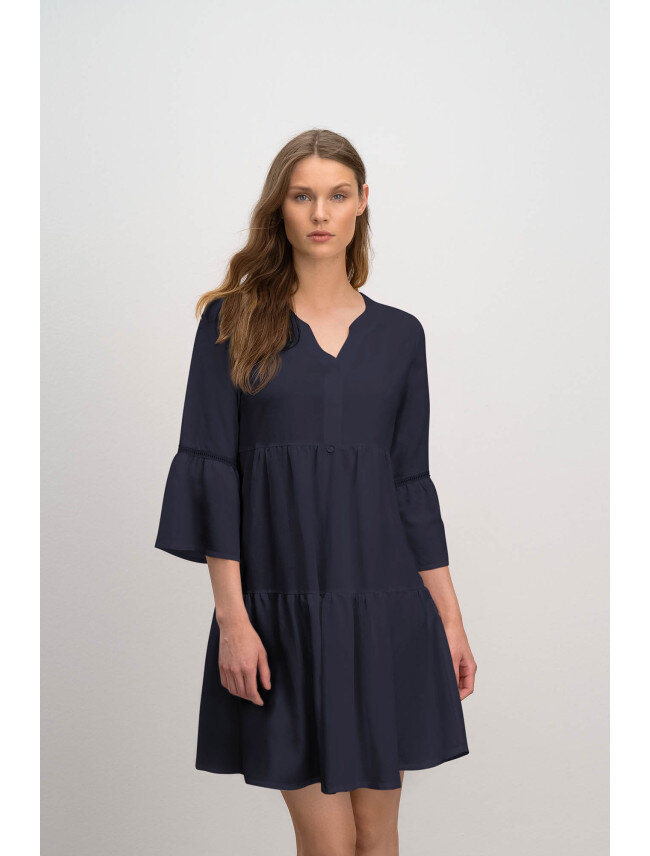 Pohodlné dámské šaty Vamp, mořská - tmavě modrá L i10_P62712_1:470_2:90_