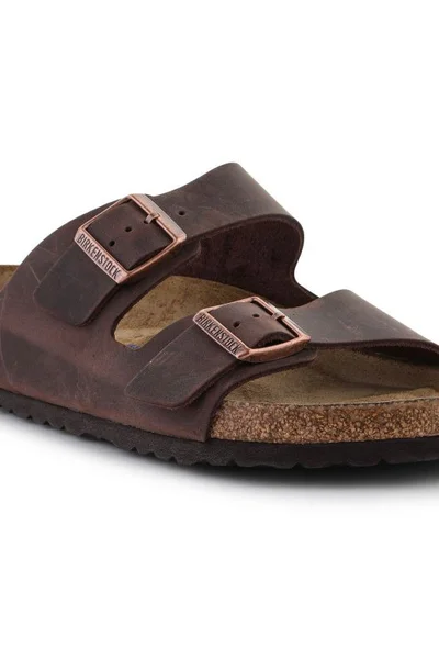 Birkenstock Arizona - pánské kožené žabky s korkovou stélkou