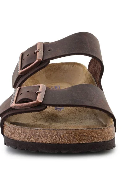 Birkenstock Arizona - pánské kožené žabky s korkovou stélkou