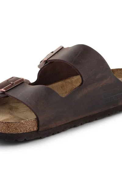 Birkenstock Arizona - pánské kožené žabky s korkovou stélkou