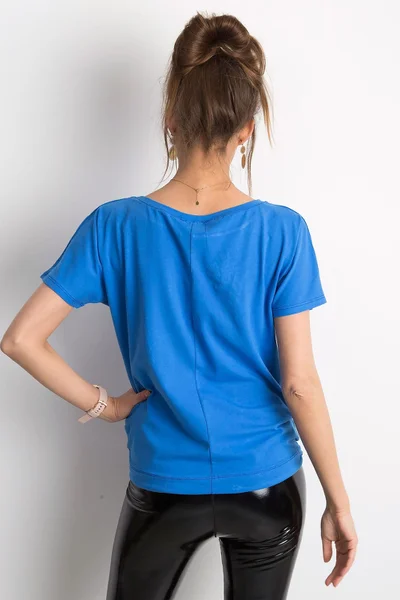 Dámské bavlněné tričko tmavě modré barvy FPrice