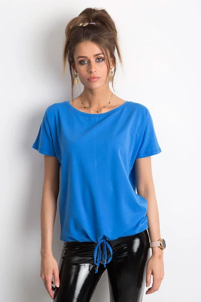 Dámské bavlněné tričko tmavě modré barvy FPrice