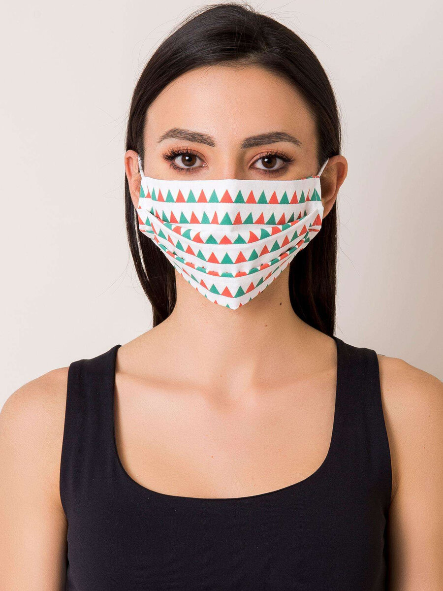 Ochranná maska s barevnými trojúhelníky - bílá FPrice, jedna velikost i523_2016102632399