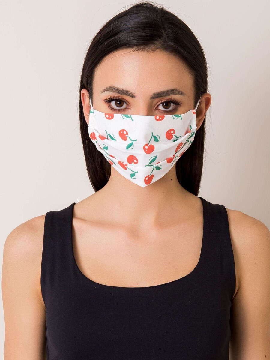 Ochranná maska s potiskem bílého ovoce FPrice, jedna velikost i523_2016102632405