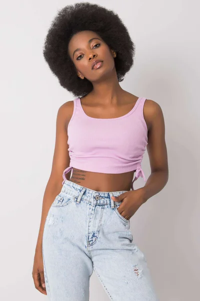 RUE PARIS Světle fialový crop top FPrice