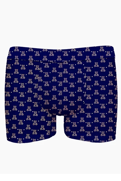 John Frank Pánské Boxerky Mini Bears Blu