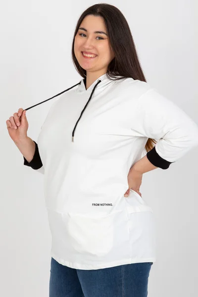 Ecru plus size bavlněná mikina FPrice