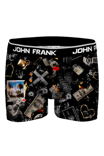 Komfortní boxerky pro muže John Frank Modal Black