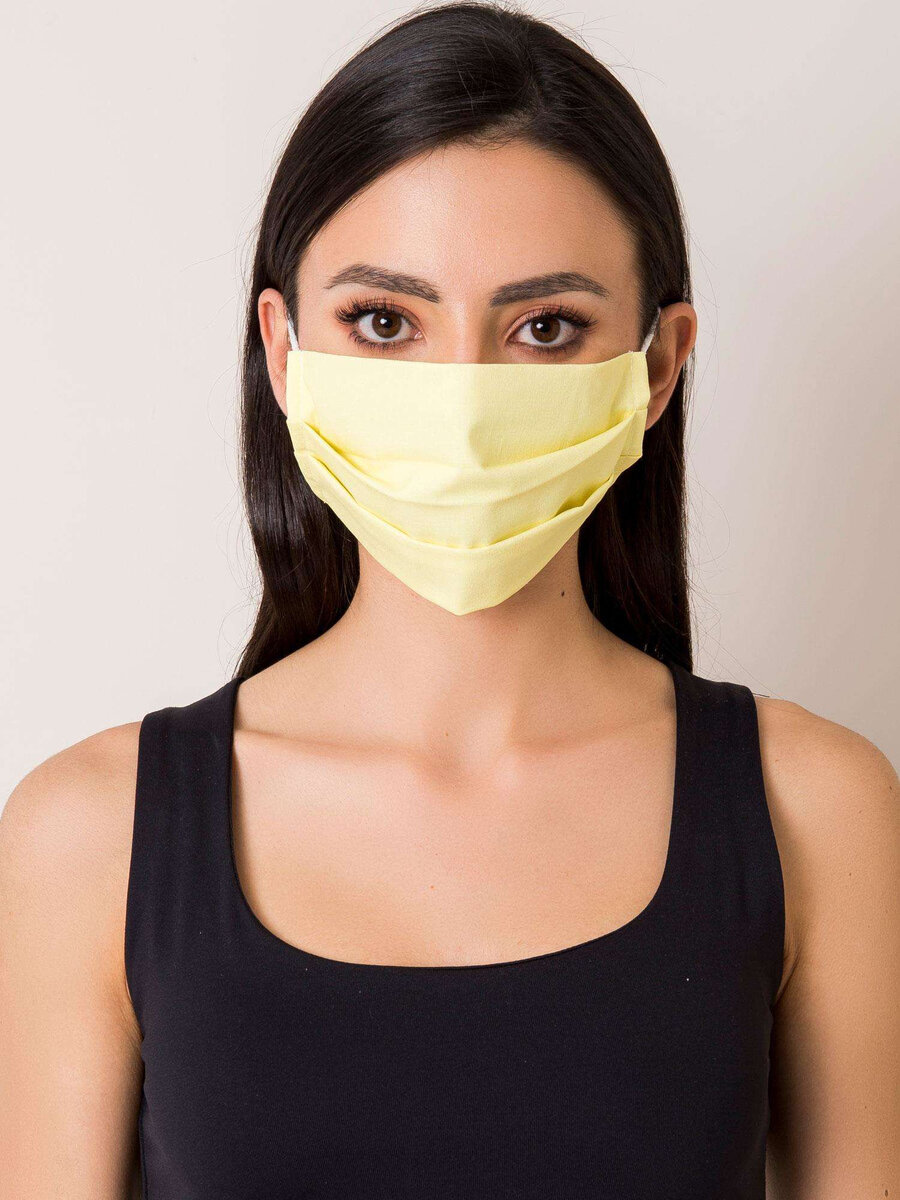 Ochranná žlutá bavlněná maska FPrice, jedna velikost i523_2016102632535