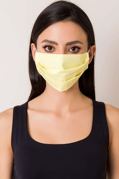 Ochranná žlutá bavlněná maska FPrice