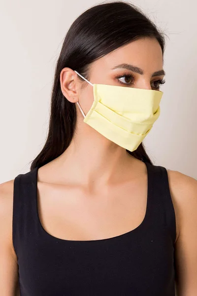 Ochranná žlutá bavlněná maska FPrice