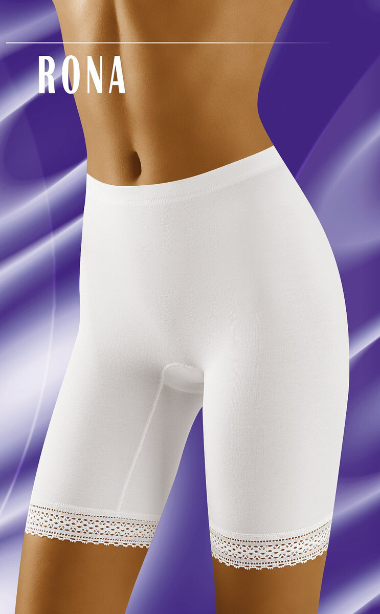 Dámské kalhotky s dlouhými nohavicemi Wolbar Rona, bílá XXL i384_97599493