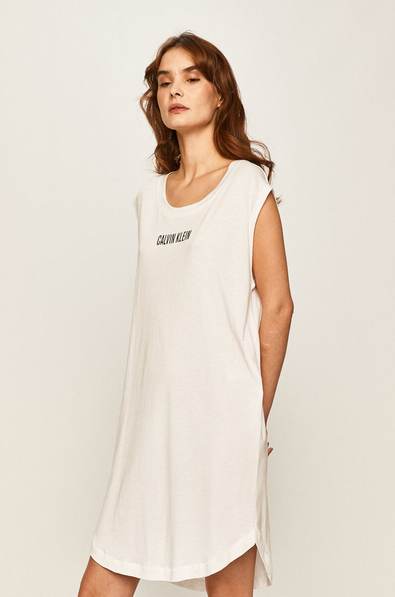 Dámské plážové šaty 6Z3M9 bílá - Calvin Klein, bílá S i10_P42363_1:5_2:92_