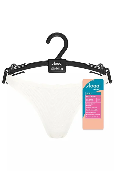 Dámská krajková tanga Sloggi ZERO Feel Bliss WHITE