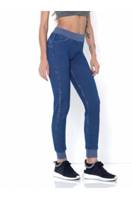 Dámské sportovní kalhotové legíny Jeansy Modellante Intimidea, jeans-modrá S/M i10_P66182_1:2010_2:116_