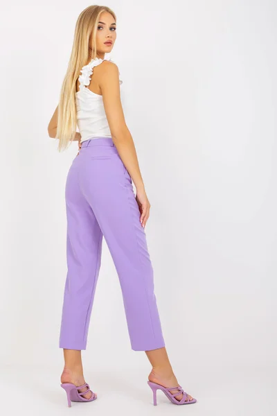 Kalhoty Orchidea - světle fialové dámské kalhoty od FPrice