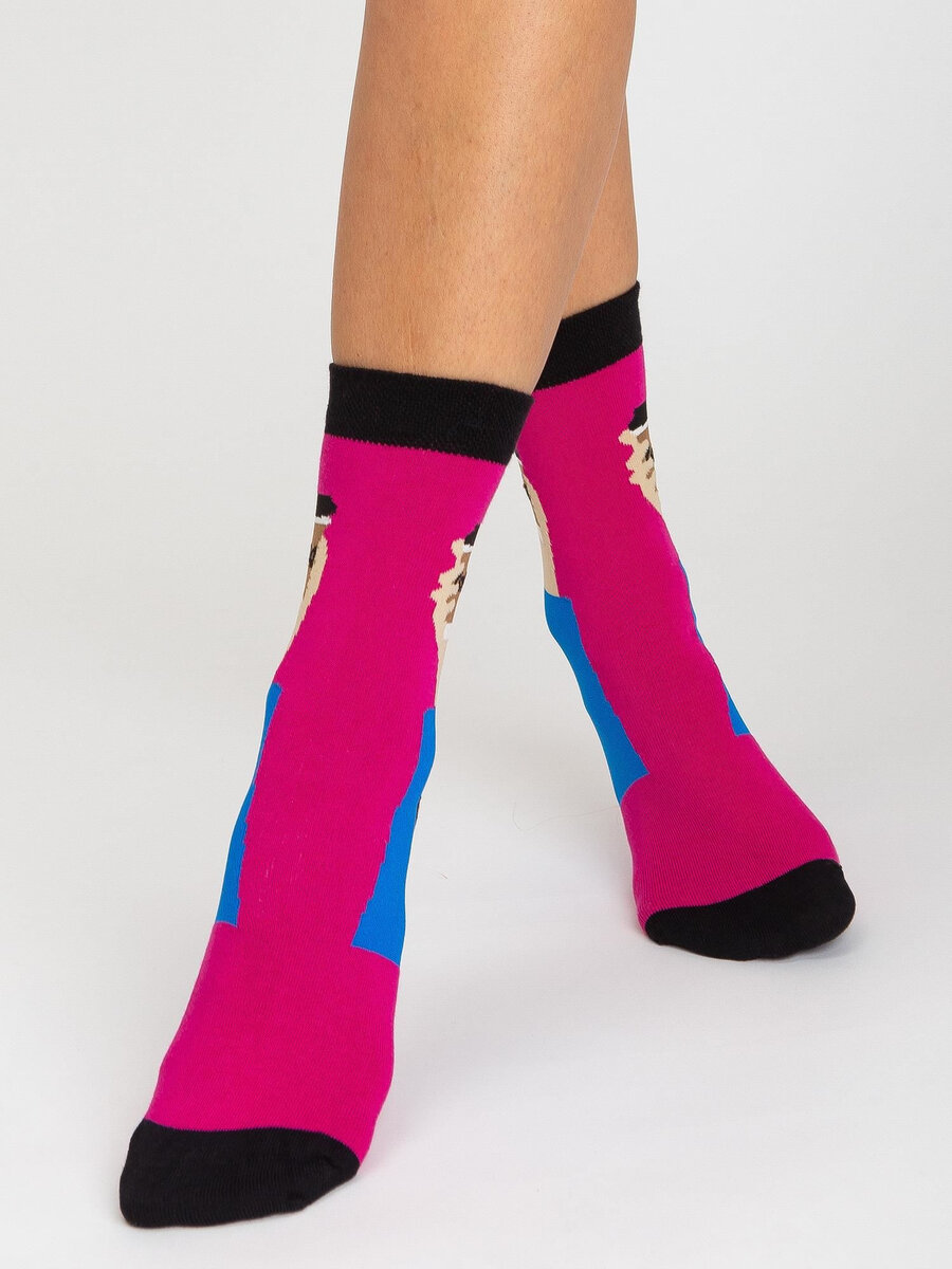 Tmavě růžové dámské ponožky FPrice, 36-40 i523_2016102466994