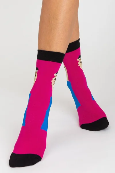 Tmavě růžové dámské ponožky FPrice