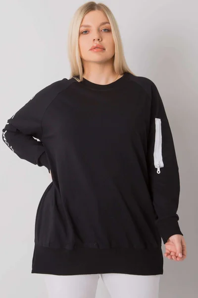 Černá plus size dámská tunika FPrice