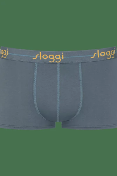 Stylové pánské boxerky HIPSTER šedomodré - Sloggi