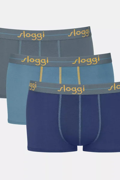 Stylové pánské boxerky HIPSTER šedomodré - Sloggi