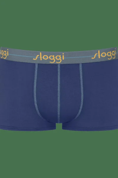 Stylové pánské boxerky HIPSTER šedomodré - Sloggi