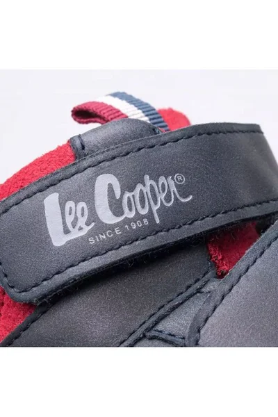 Kožené dětské tenisky s suchým zipem - Lee Cooper