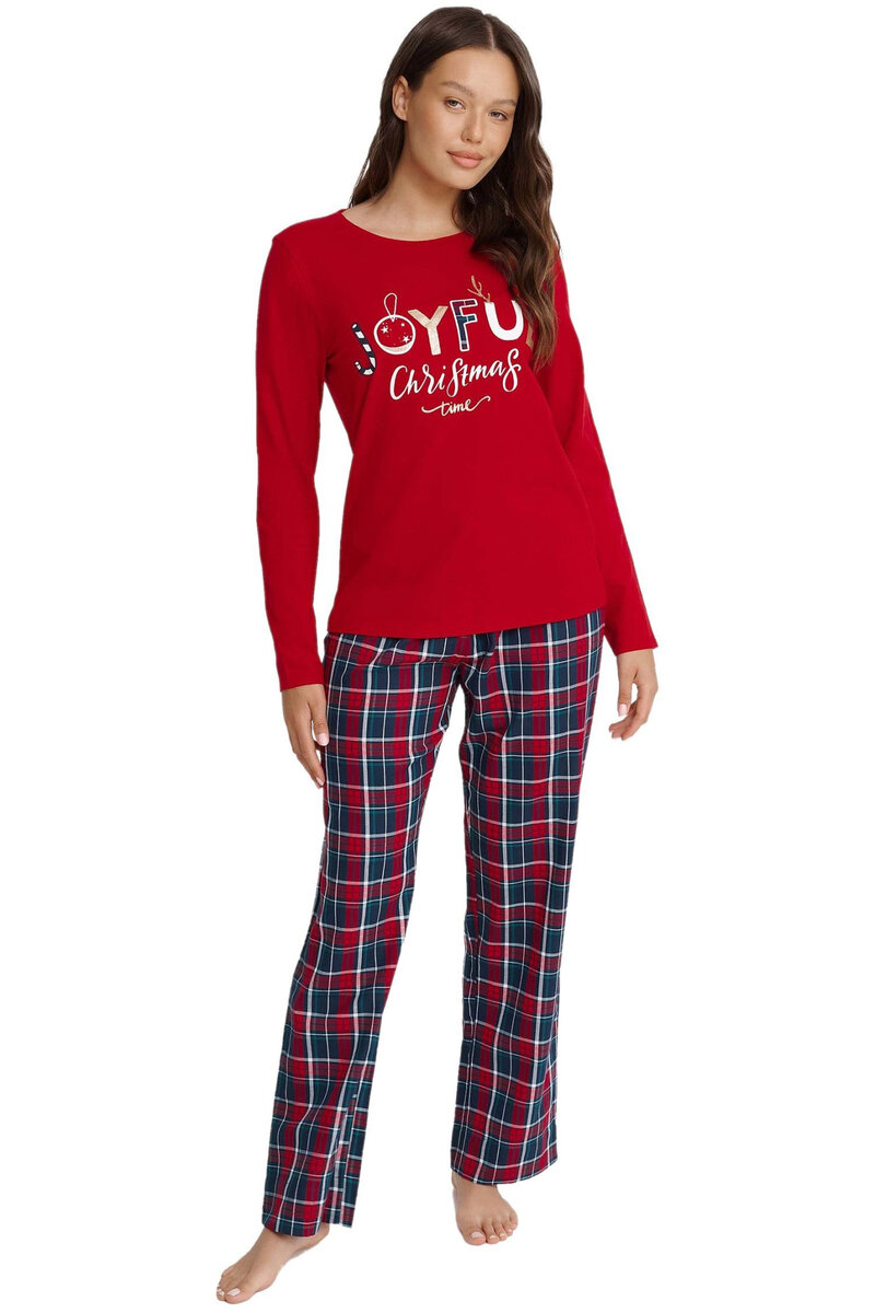 Červené kárované pyžamo Glance pro ženy, Červená XL i41_9999932141_2:červená_3:XL_