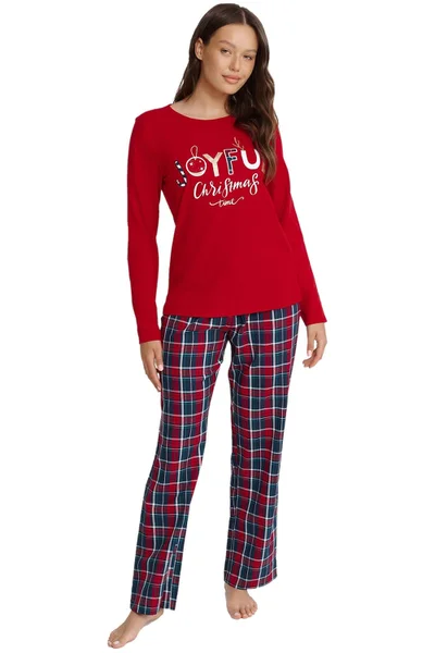 Červené kárované pyžamo Glance pro ženy