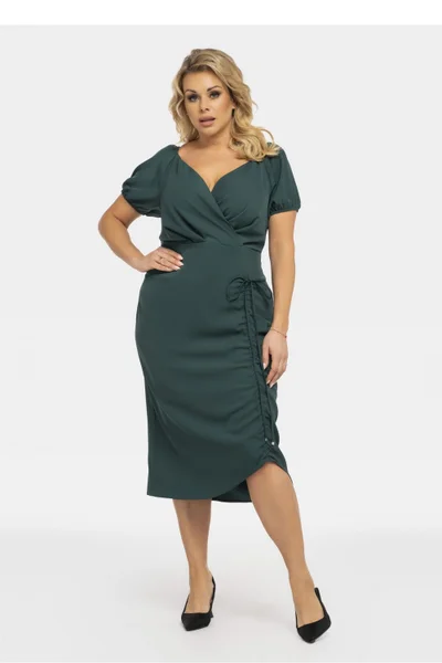 Karko Elegantní Tužkové Šaty Inessa pro Dámy Plus Size