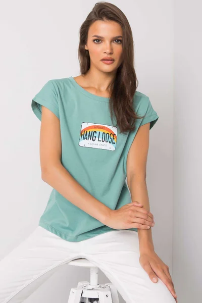 Zelené dámské tričko Pistáciová Oáza FPrice