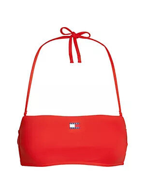 Dámský top v červené barvě BANDEAU Tommy Hilfiger, M i652_UW0UW05088XM9003