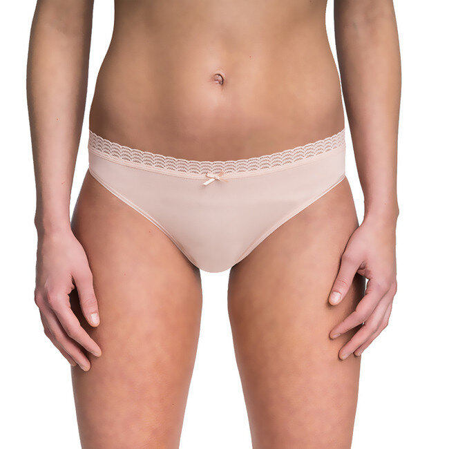 Dámské kalhotky s krajkou FANCY COTTON MINISLIP - BELLINDA - světle růžová, S i454_BU812814-149-S