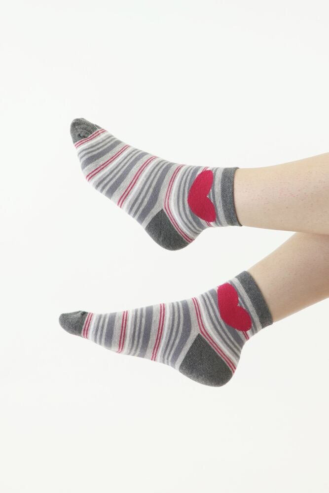 Šedé pruhované dámské ponožky od Moraj, šedá 38/41 i43_76701_2:šedá_3:38/41_