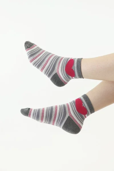 Šedé pruhované dámské ponožky od Moraj