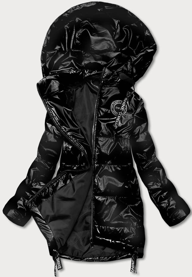 Černá bunda pro ženy s odepínací kapucí V600 SWEST, odcienie czerni XXL (44) i392_20668-48