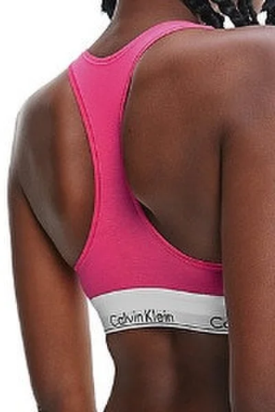 Dámská sportovní podprsenka 8KVRZ VGY - tmavě růžová - Calvin Klein