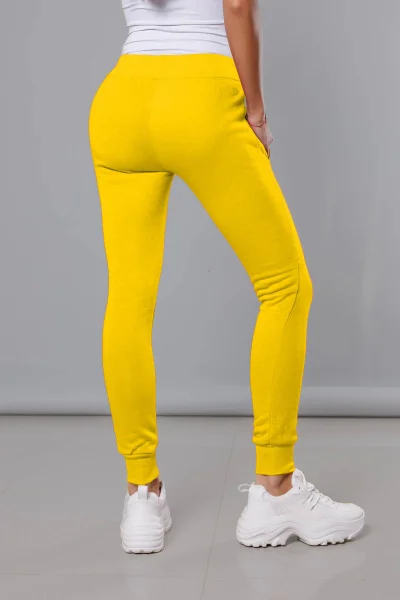 Dámské žluté teplákové kalhoty 9OS J.STYLE
