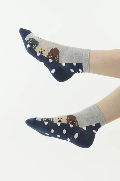Štěněcí modro-šedé ponožky od Moraj