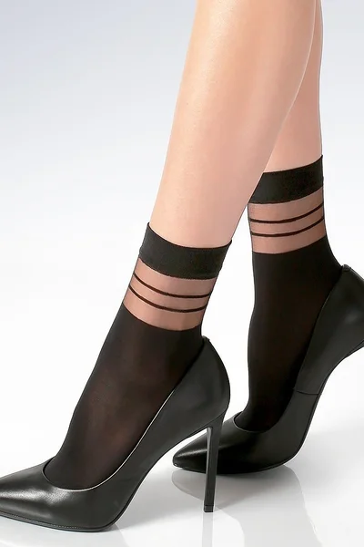 Pruhované dámské mikrovláknové ponožky Knittex Elegant 40DEN
