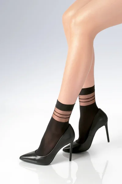 Pruhované dámské mikrovláknové ponožky Knittex Elegant 40DEN