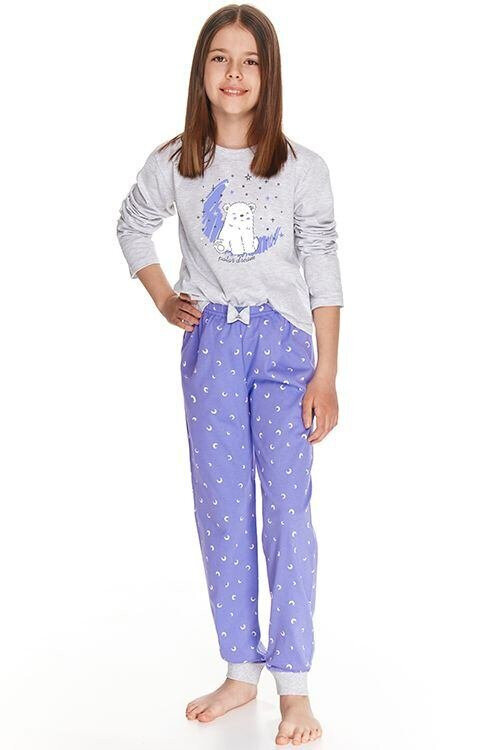 Dívčí pyžamo Suzan šedé s polárním medvědem Taro, šedá 104 i43_75608_2:šedá_3:104_