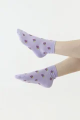 Veselé fialové ponožky s hrozny Moraj